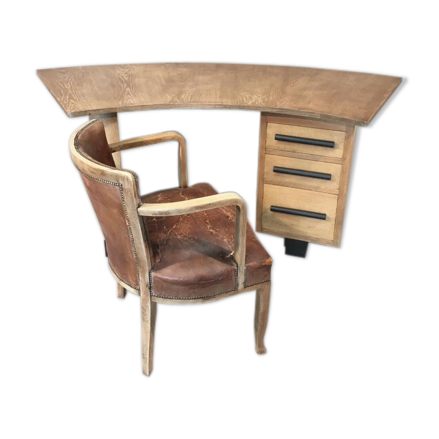 Art deco desk and armchair