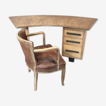 Art deco desk and armchair