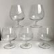 Set of 5 foot glasses engraved with stars 50s-60s