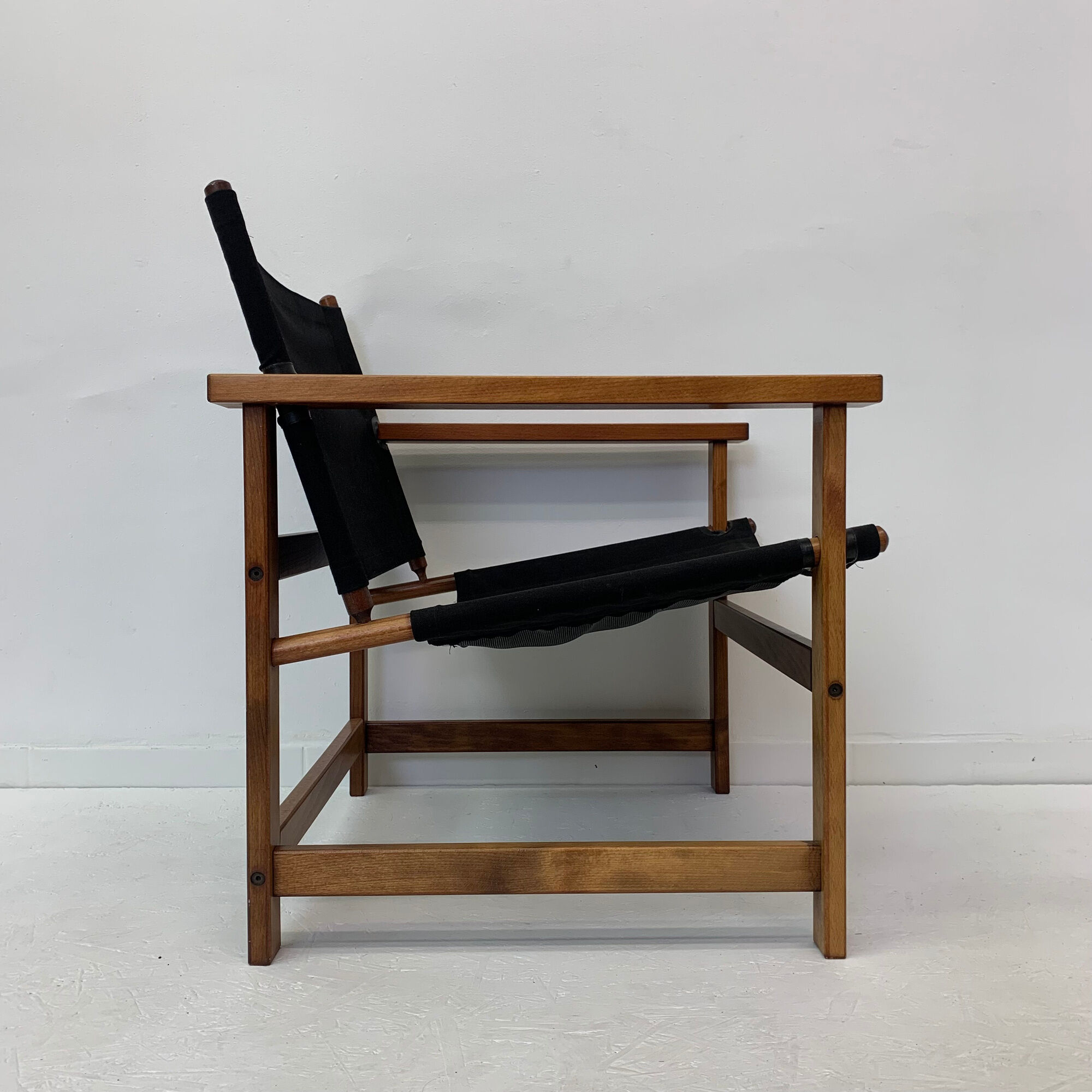 Mid-century desgn safari chair by Hyllinge Møbler Denmark , 1970’s