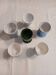 6 mismatched old egg cups
