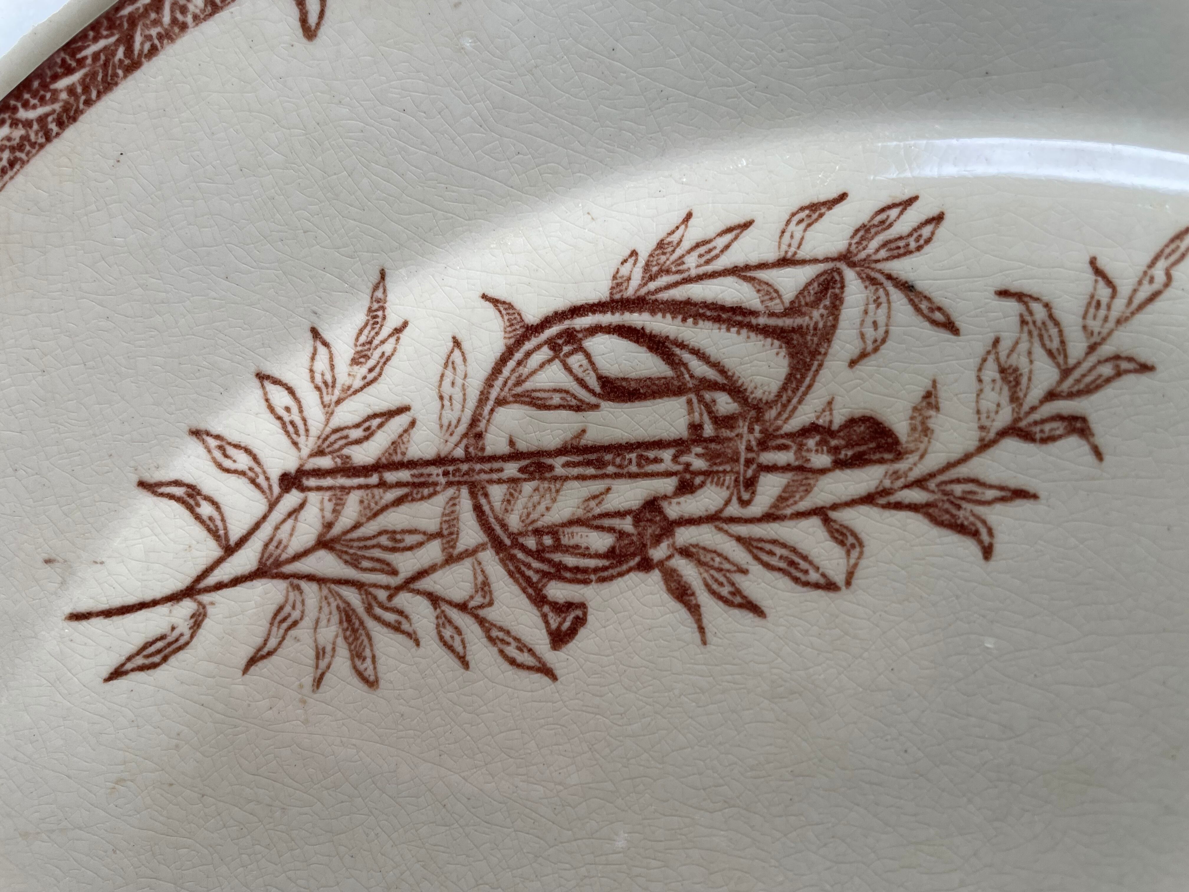 Flat plates iron earth hunting scene vieillard