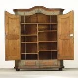 Armoire de mariée peinte d'art populaire 1792