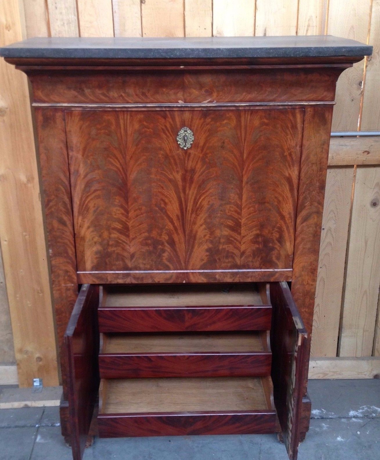 Secrétaire directoire en placage d'acajou