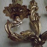 Brass wall lights.