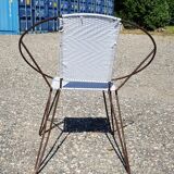 Fauteuil vintage en métal noir