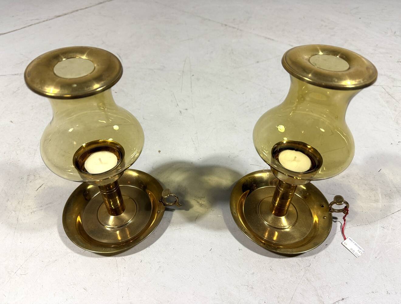 Peter Jensen Copenhagen brass candle holders Denmark 1960’s
