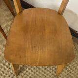 Set of 3 vintage wooden bistro chairs