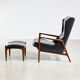 Fauteuil avec repose-pieds d'Ib Kofod Larsen