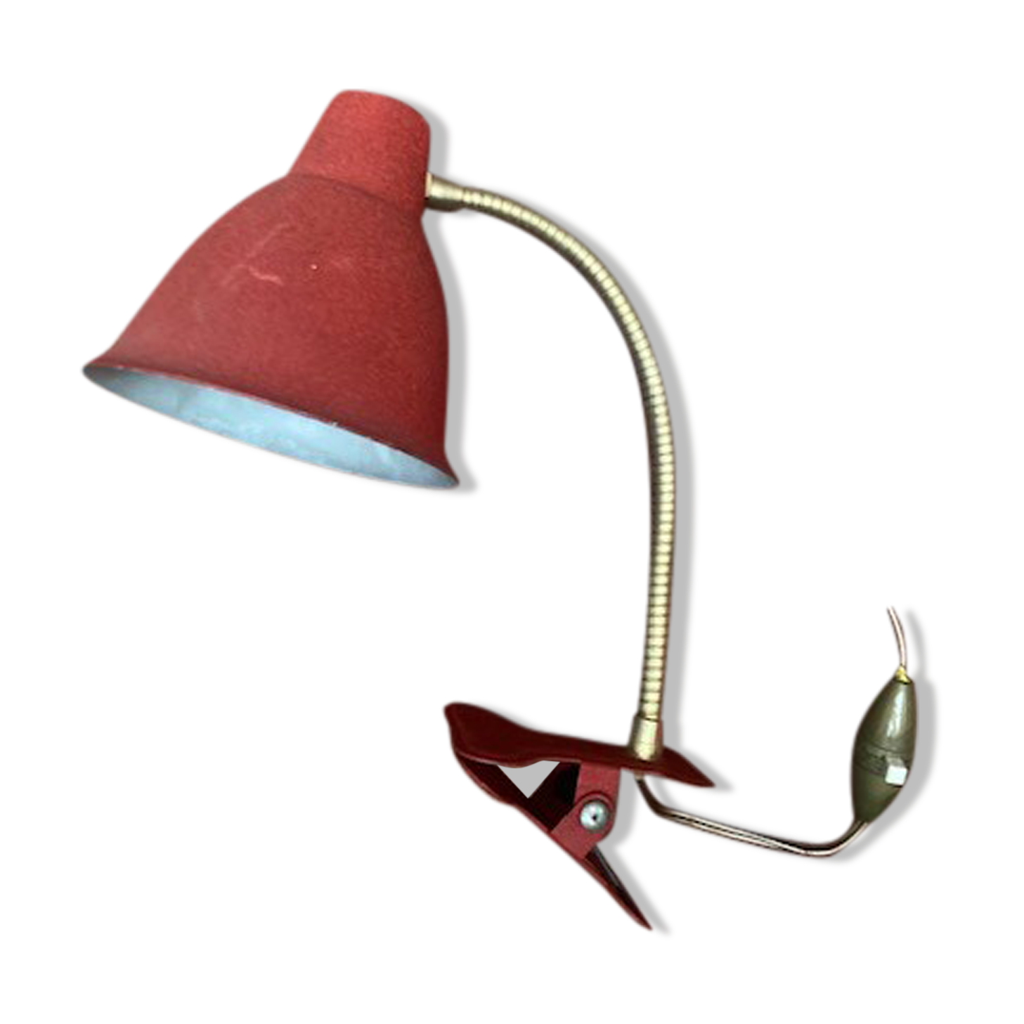 Bedside lamp with clip-on 50s