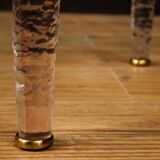 Italian design coffee table in crystal and brass