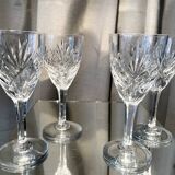 Suite of 4 port or wine glasses st louis crystal cooked wine glasses transparent chantilly model table art