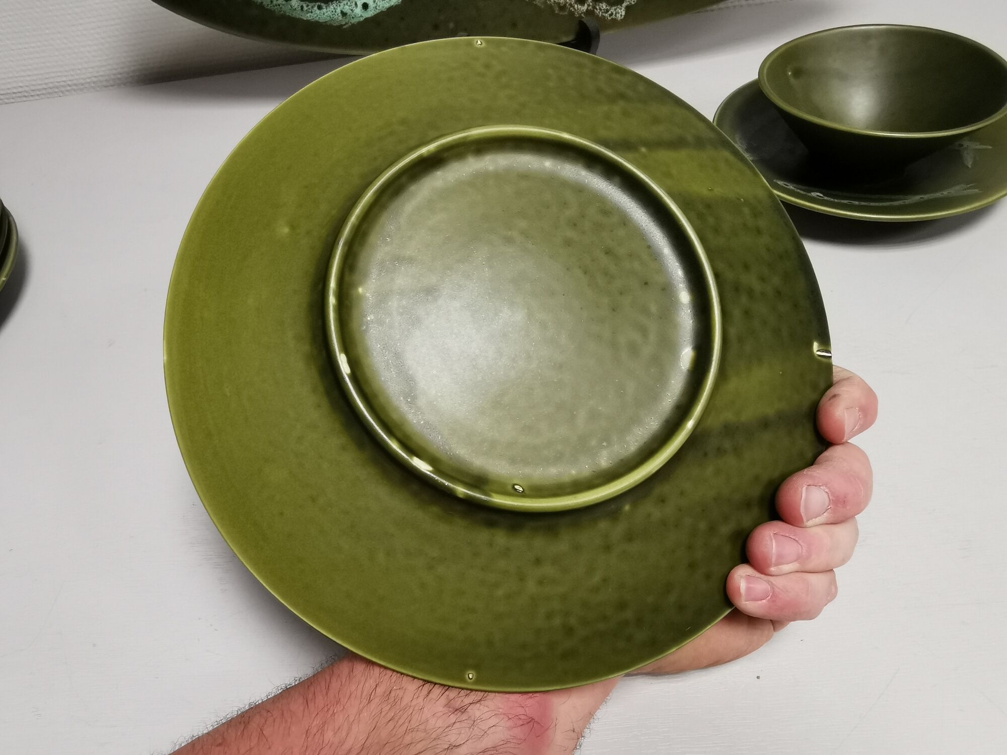 Vintage fish service NIDERVILLER , PLAT + 12 plates + sausages
