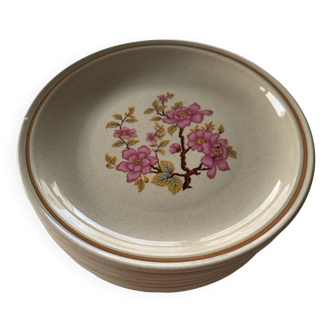 Gien dessert plates with cherry blossom decoration