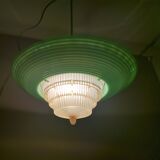 Scandinavian green acrylic clip on hanging lamp 1960s