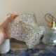 Set of three vintage pendant lamps in chiseled glass