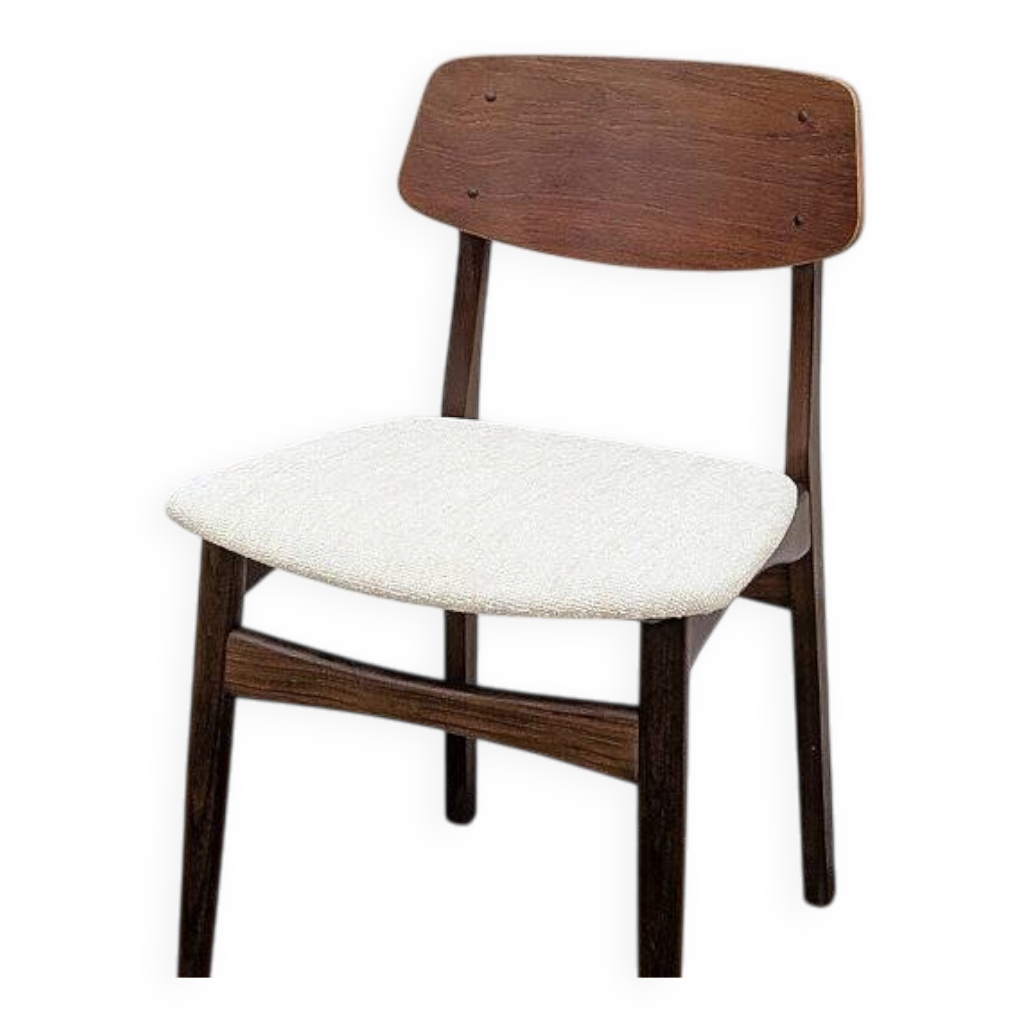 Chaises scandinave teck & tissu