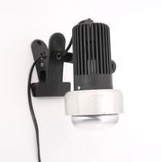 Clip lamp or wall lamp in aluminum and black plastic, 1980s