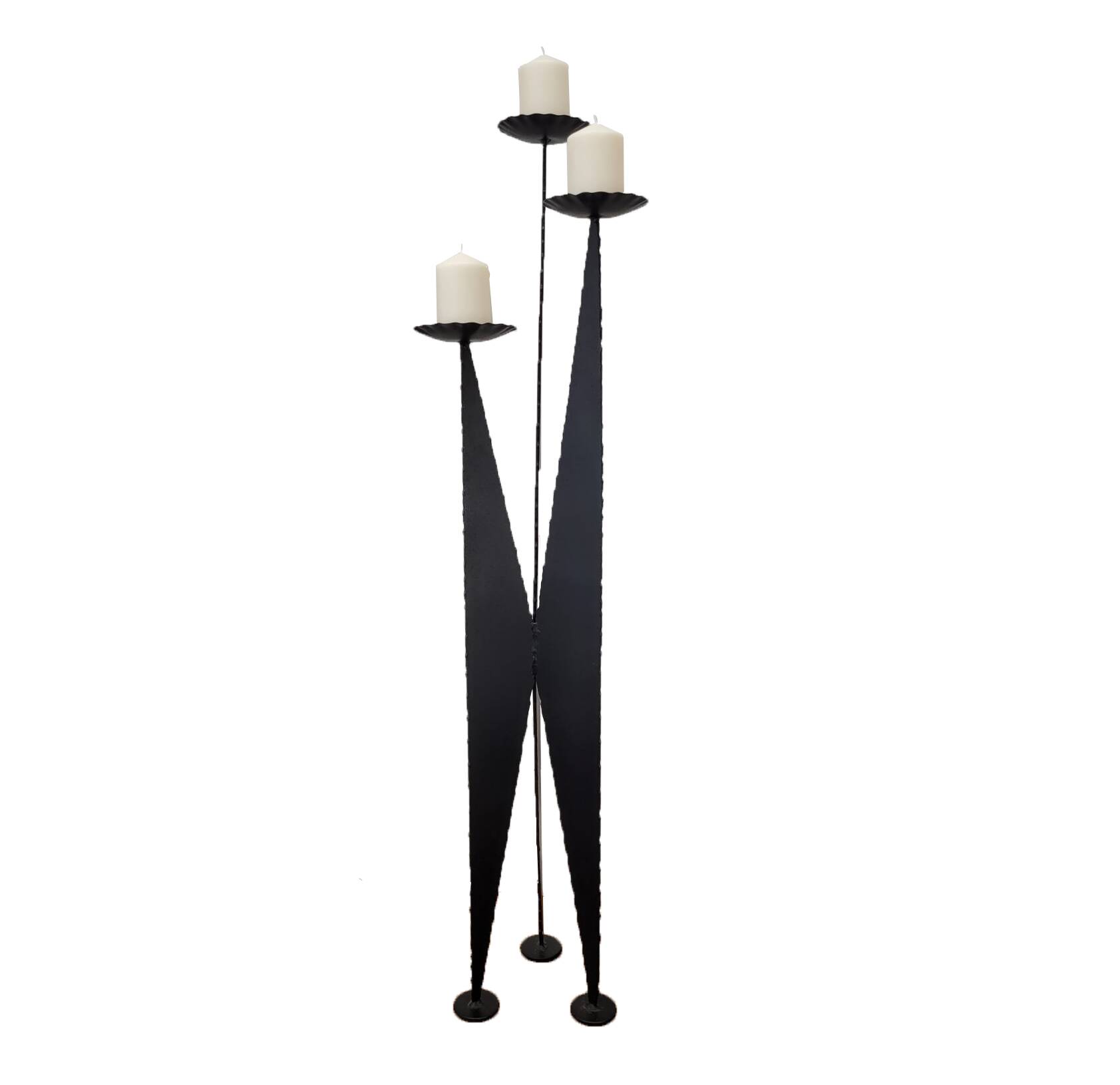 Large Vintage Brutalist Chandelier • Wrought Iron • XXL • 1950