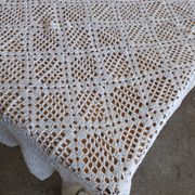 Dessus de lit ancien en crochet fait main