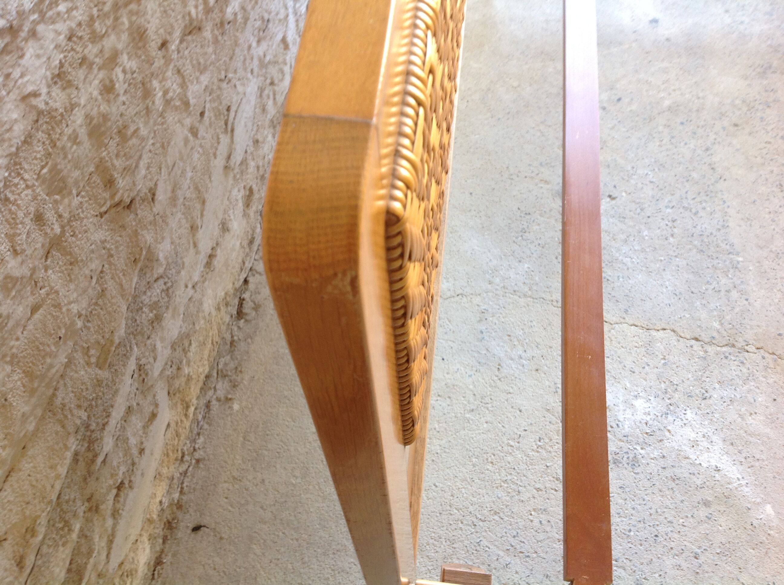 Vintage rattan wood bed