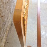 Vintage rattan wood bed