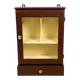 Antique wooden and glass wall cabinet