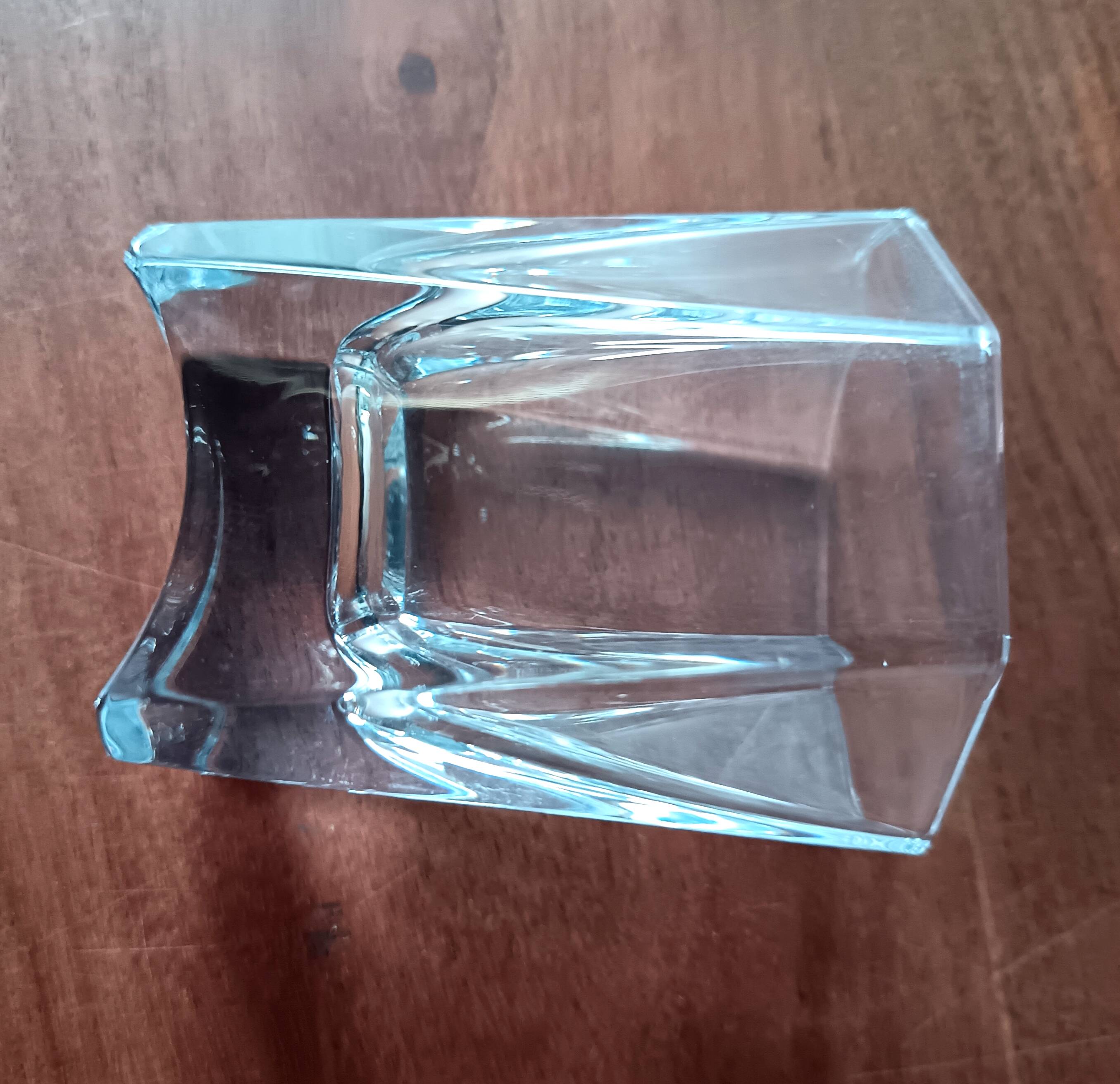 6 verres à whisky verre pressé transparent vintage