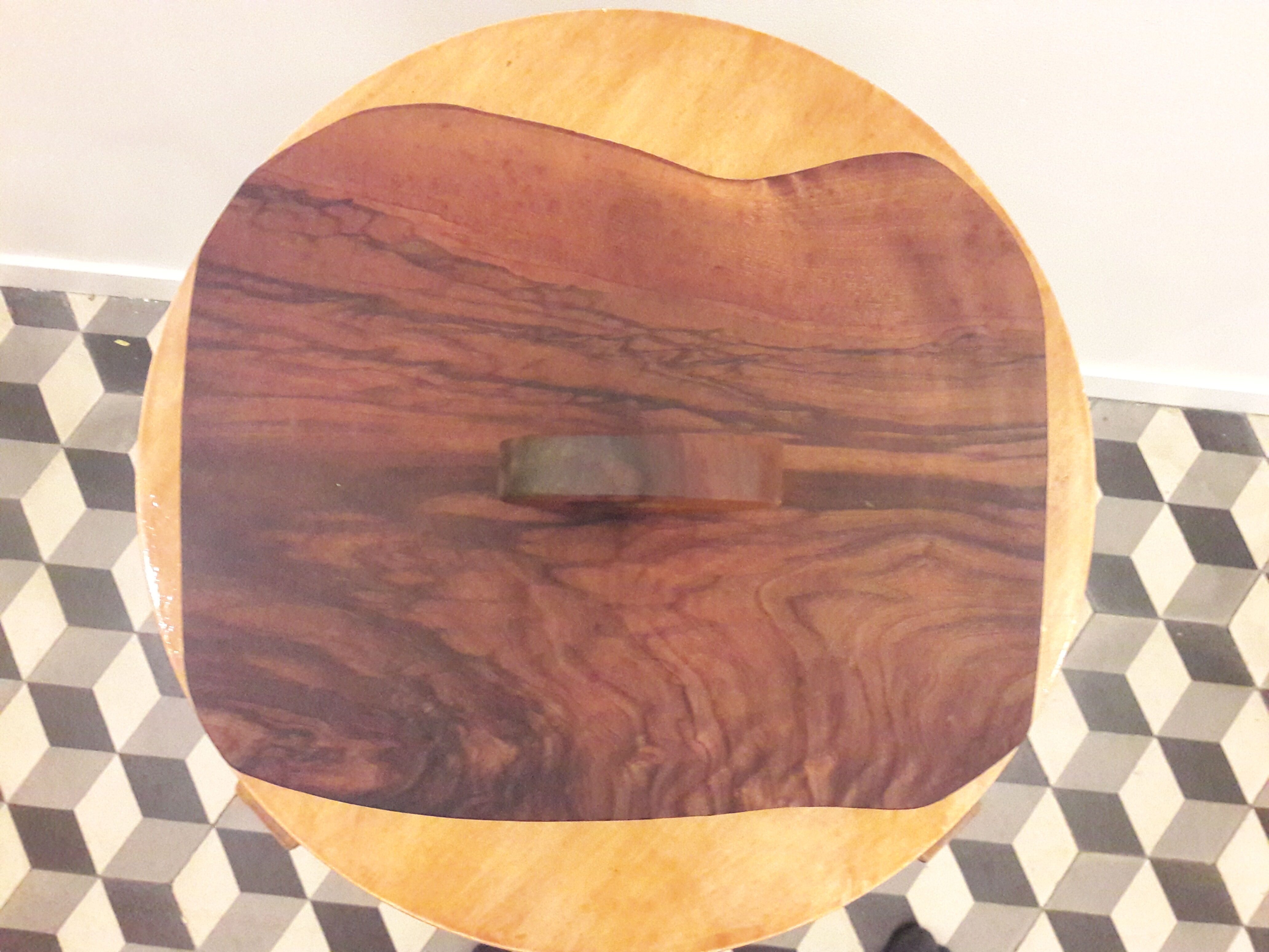 Vintage olive wood cheese platter