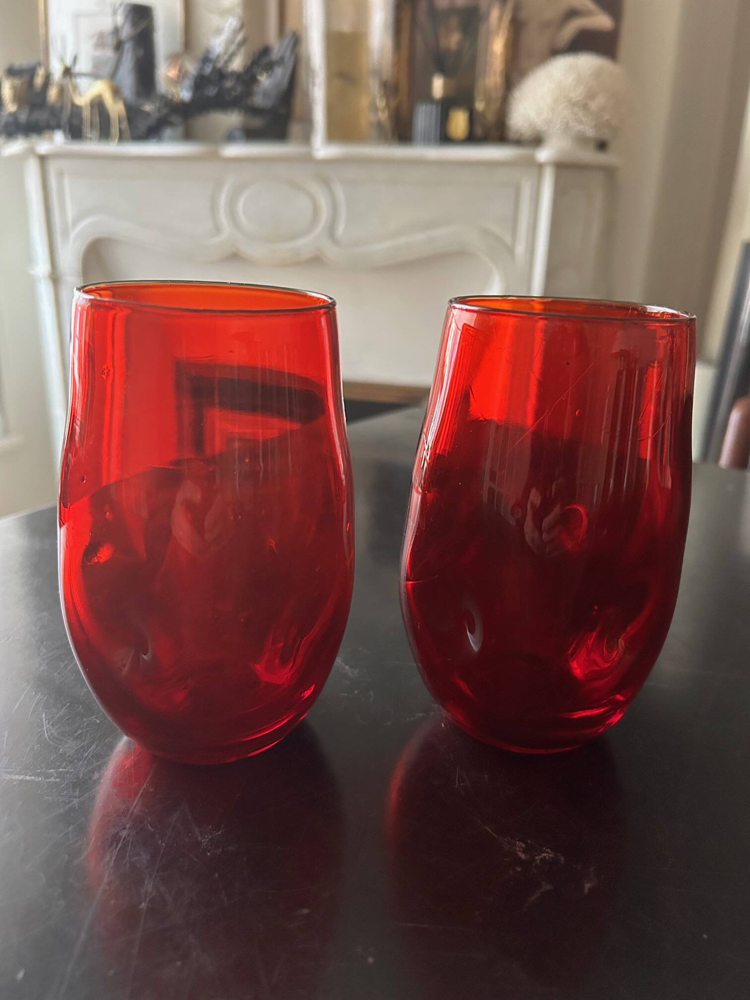 7 colored glasses 1970's