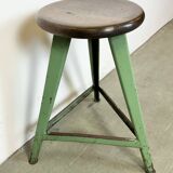 Tabouret d'Atelier Industriel Vert, 1960s
