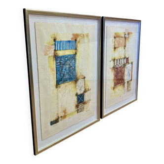 A pair of signed and numbered compositions "BERNARD REMUSAT".