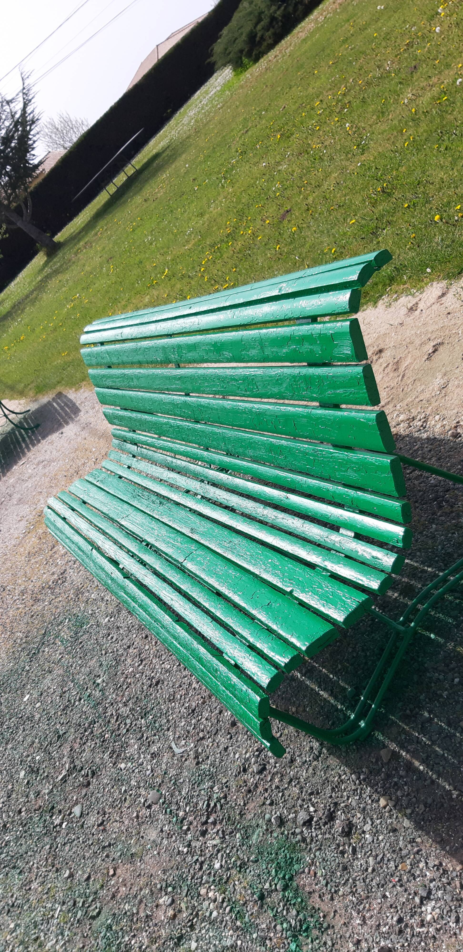 Iron and wood bench year 60s