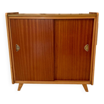 Vintage shoe cabinet with compass feet