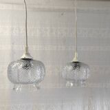Vintage glass pendant lights - 60s/70s