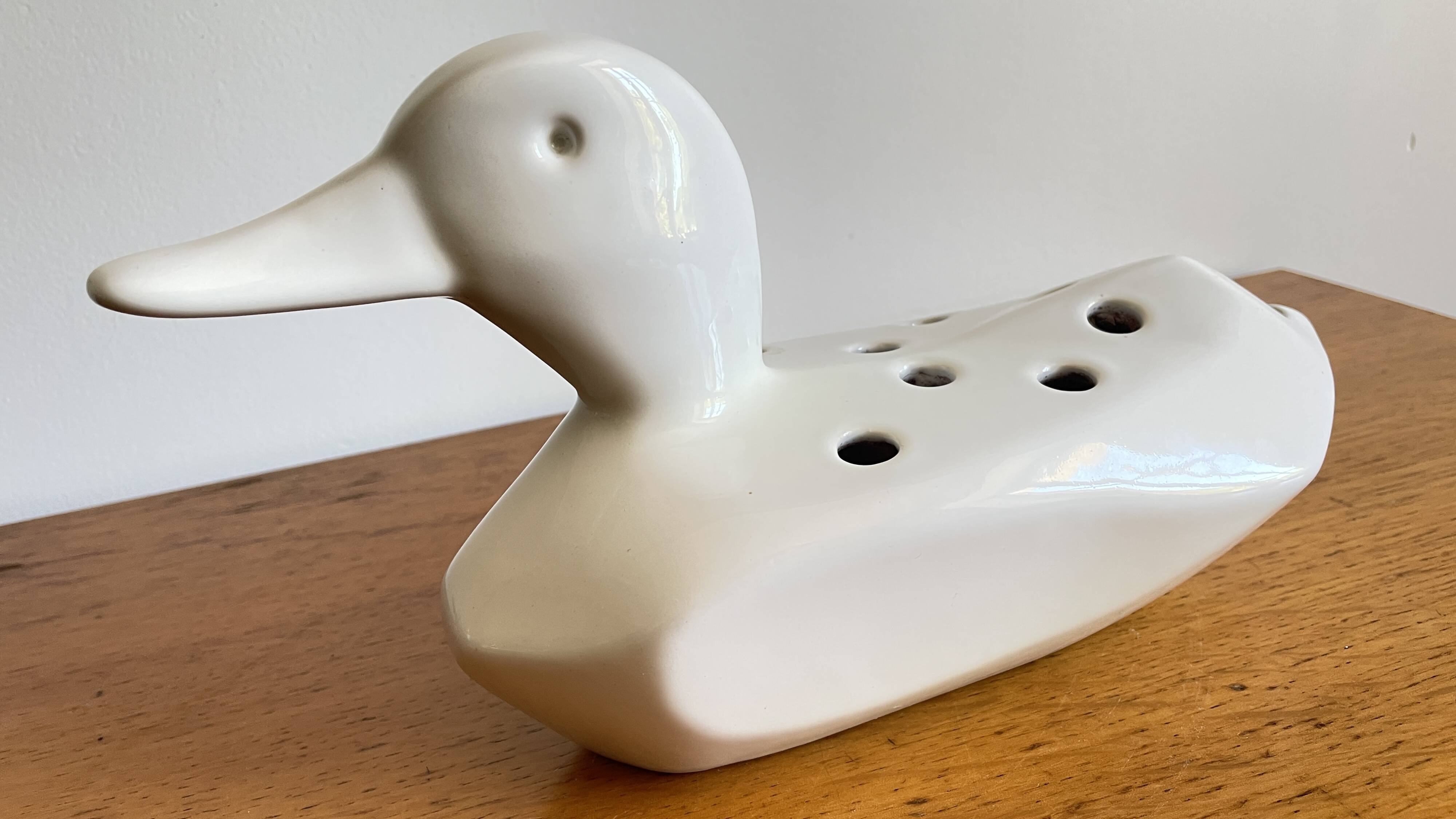 Vase Flower Holder Ceramic 1980s
