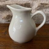 Small bistro milk jug in beige porcelain