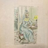 Set of two framed mode engravings