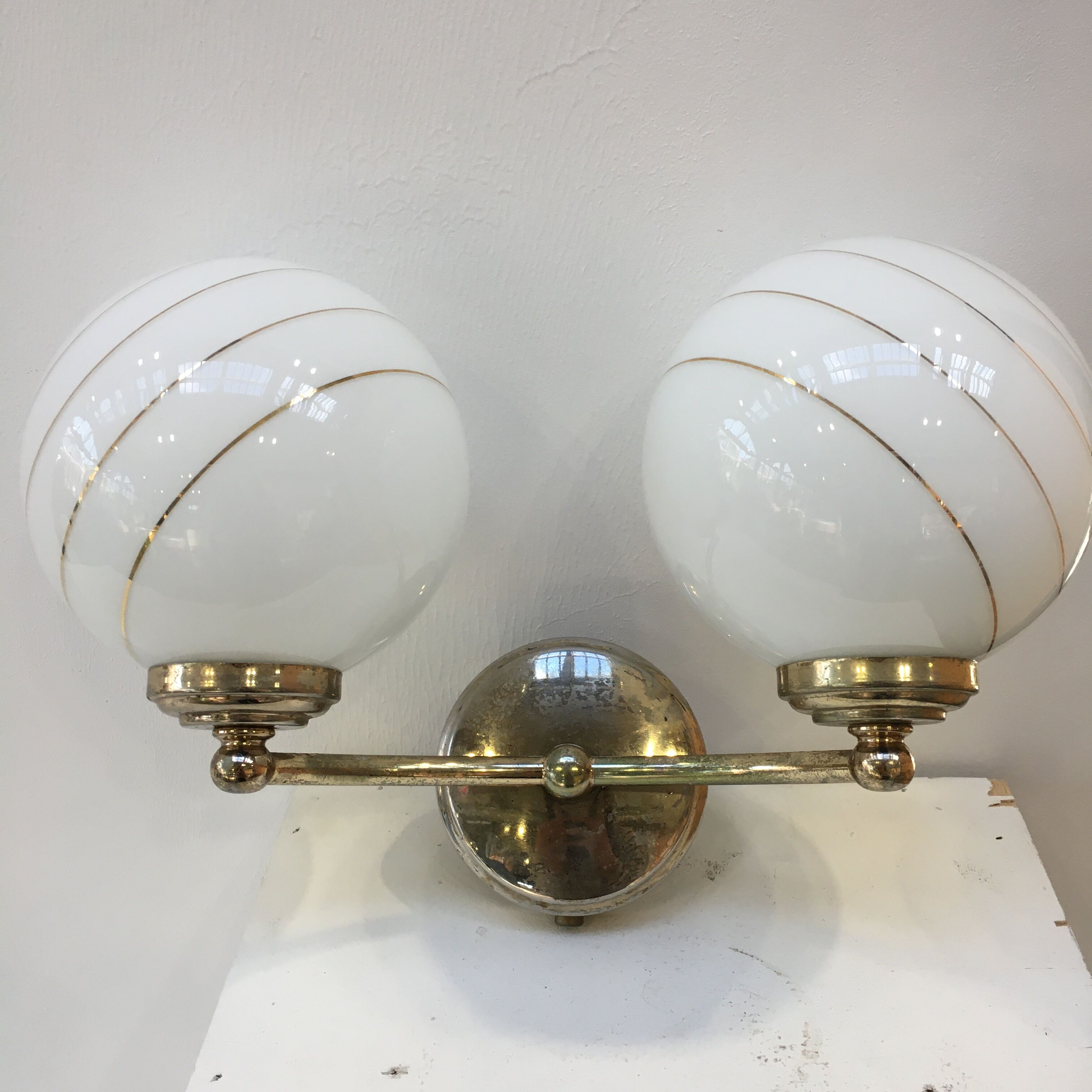 Double wall lamp two Art Deco