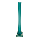 Turquoise glass soliflore in Murano style, Eiffel Tower shape.