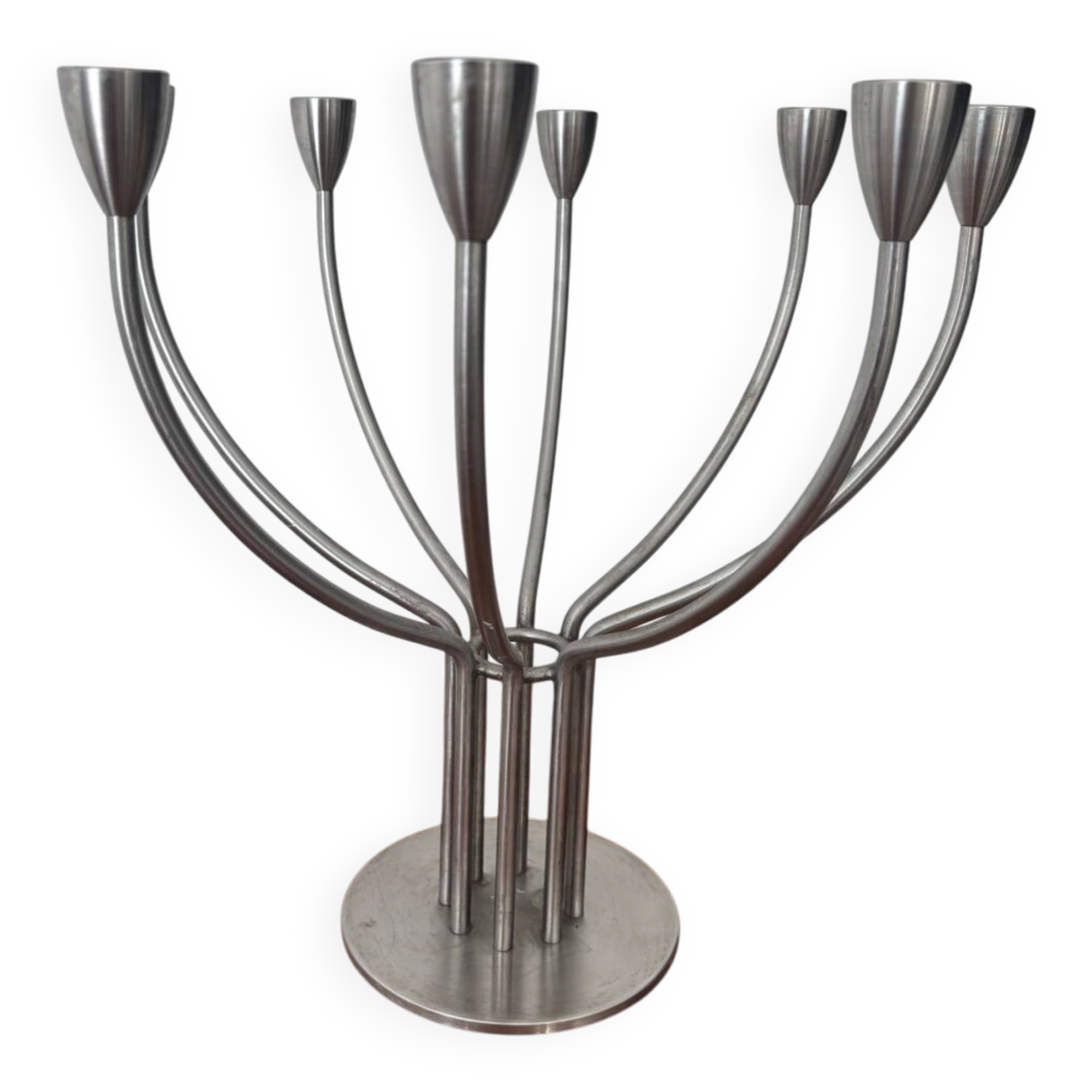 Bougeoir IKEA vintage modèle Stockholm – chandelier inox 8 branches sc