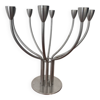 IKEA vintage candlestick model Stockholm – stainless steel 8-branch chandelier