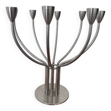 IKEA vintage candlestick model Stockholm – stainless steel 8-branch chandelier
