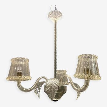 Venetian murano glass chandelier, 1940s