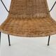 Wicker armchair and footrest, Germany, 1960s