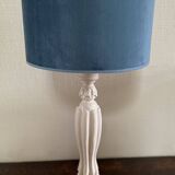 Lampe en bois sculpté Blanc d’Ivoire