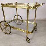 Vintage brass bar trolley service