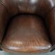 Set of two sheepskin club armchairs with fixed seat cushions