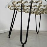 Coffee table 50s golden clover