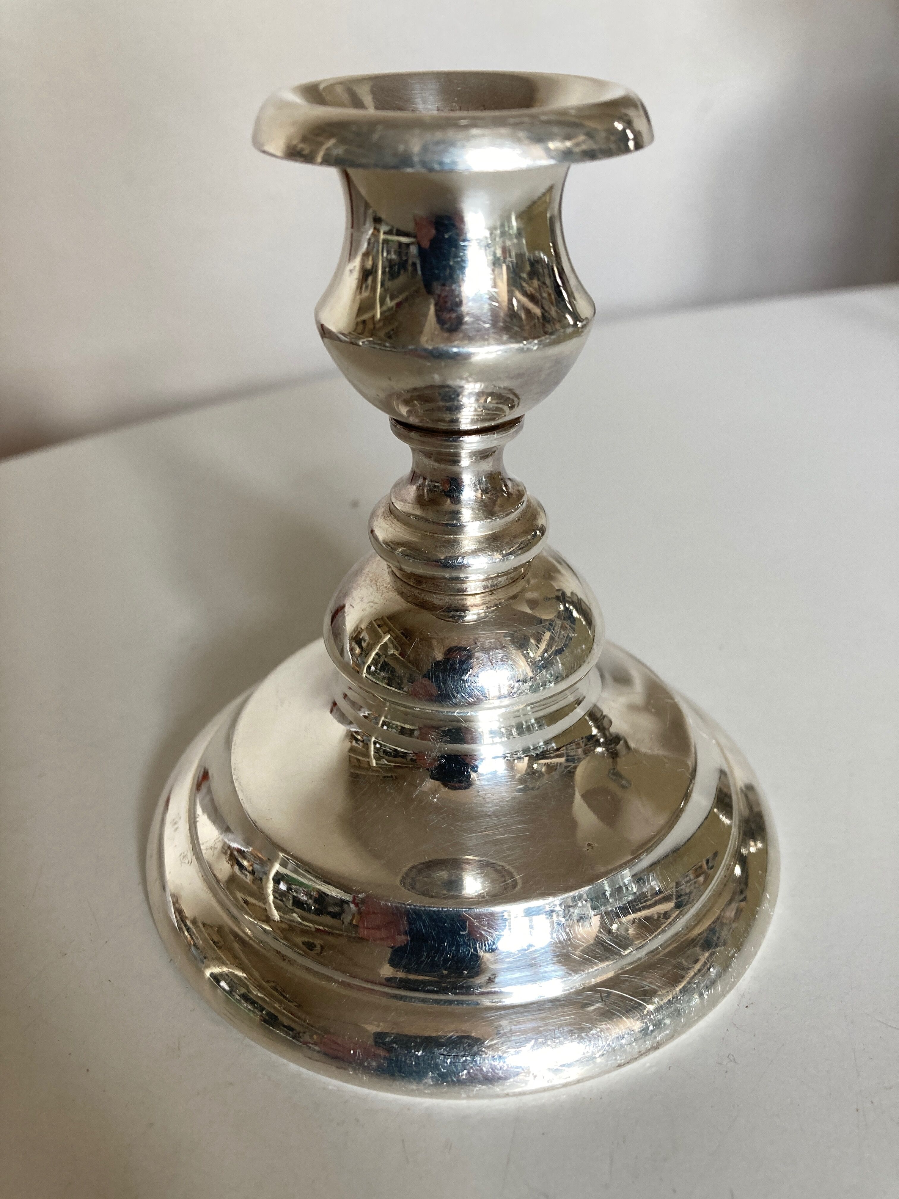 Product BHV Classic candle holder in punched silver metal